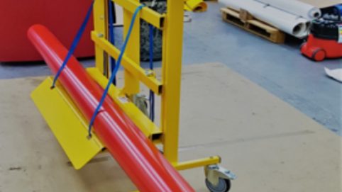 Bespoke large fabric roll handling and moving equipment